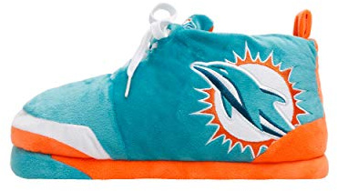 FOCO Miami Dolphins NFL Plush Sneaker Slipper - L