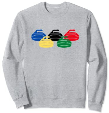 Curling Stones Winter Sport Funny Curling Rock Curling Broom Sweatshirt