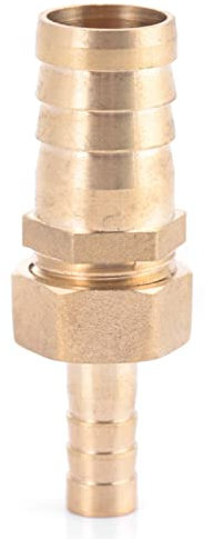 Empalmador de púas, Conector de tubería recta con púas de latón Adaptador de conector de montaje de unión de tubo Adaptador de manguera de combustible de agua de aire Conector de unión (10-16mm)