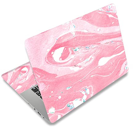 Laptop Stickers Decal,12 13 14 15 15.6 inches Netbook Laptop Skin Sticker Reusable Protector Cover Case for Toshiba Hp Samsung Dell Apple Acer Leonovo Sony Asus Laptop Notebook (Pink Marble)