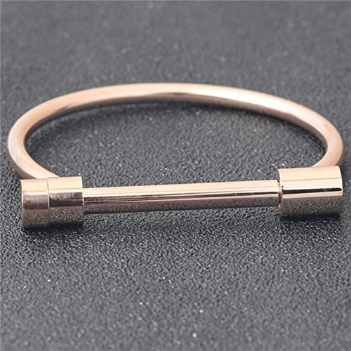 TOXI Shackle Screw Bracelet Cuff Rose Gold Color Bangle Titanium steel Bangles Bracelets For Women Charm Bracelet