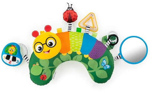 Baby Einstein Cal-a-Pillow Tummy Time Activity Pillow, Multisensory, Cal The Caterpillar, Ages 0+ Months