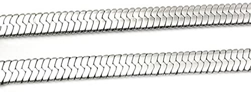 Hoisy Silberkette Herren Silber, Edelstahl Halskette Herren Silber Hummerschere Fischgrät Größe 50CMx4MM Herren Ketten Schmuck Halskette