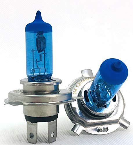 MAXXONI - 2x Stück H4 P43t 60/55W 12V Halogen Auto Lampen Xenon Look - Blue Vision Optik Glühbirne (H4-2er Pack)