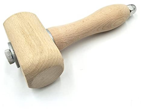 TONUSA yaoqijie Juego de Herramientas de Cuero for Coser Martillo de Talla de mazo de Madera Lasting