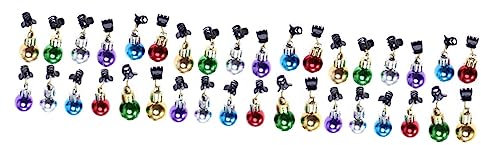 Abaodam 3er-Set Bartschmuck Weihnachtsclips Bunte Hochglanz-bartdekorationen Für Feiertagsveranstaltungen 30 Stück * 3
