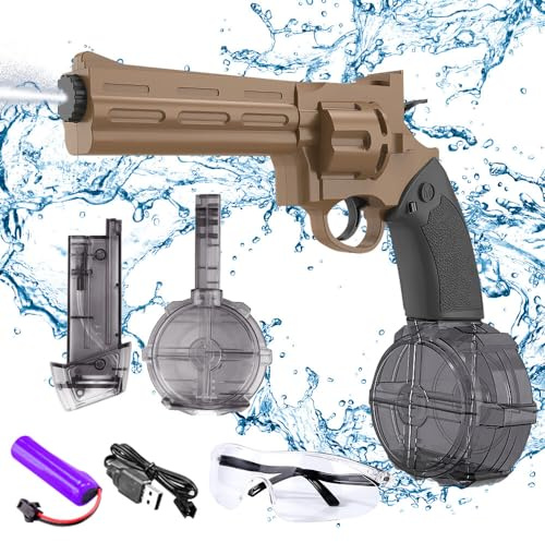 IXYHKB Elektrische Wasserpistole Kinder, Automatische Wasserpistole Set, 450CC+150CC Hoher Kapazität Erwachsene Wasserspritzpistolen,Wasserpistole Elektrisch Spielzeug für Sommer Strand Pool Draussen