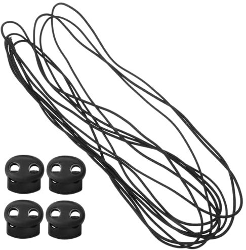 Operitacx 1 Satz Kordelzugschnalle cable clips cable clamp Kleiderband mit Knebelverschluss Zugbänder Kordelschlösser schwarzer Kapuzenpullover Schlüsselband Kleiderfederschlösser Metall