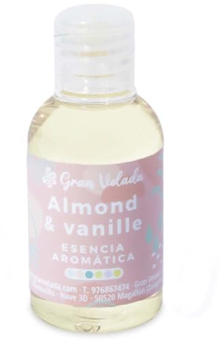 Gran Velada - Duftöl Mandel & Vanille 50 ml | Aromatisches Aroma für Kerzenherstellung, Seifen und Kosmetik, Hochkonzentriertes Parfümöl für Diffusoren, DIY Basteln, Süße Duftnote, Home Fragrance