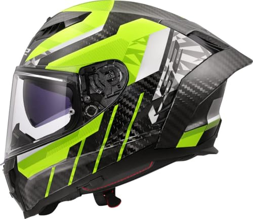 LS2, Integraler Motorradhelm DRAGON TRAX H-V Yellow, S