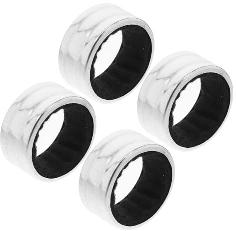 Gatuida 4pcs Wine Bottle Drip Collar Spill Stopper Drip Stopper for Wine Collar Stainless Steel