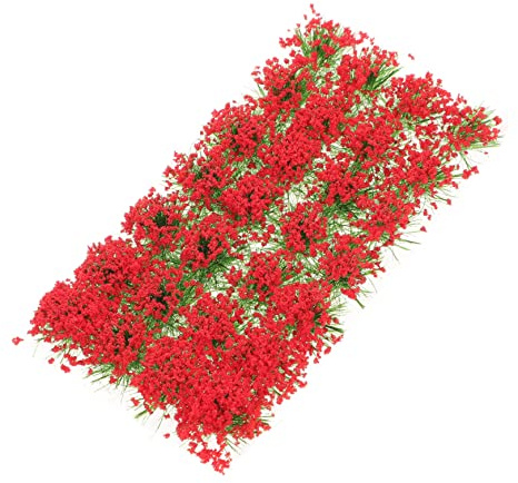 NOLITOY 1 boîte Miniature Fleur et Herbe Décorative pour Maquette Végétation Réaliste pour Maison de Poupée Ornement Micro Paysage DIY Touffe Fleurie Rouge Accessoire Miniature pour