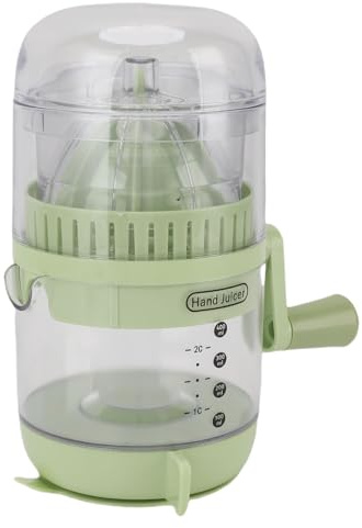 Sxhlseller Presse-agrumes Manuel Presse-agrumes Manuel Citron-lime – Extracteur de Jus de Fruits Compact avec Couvercle pour Oranges, Pamplemousses et Plus – Acier Inoxydable et Plastique (GREEN)
