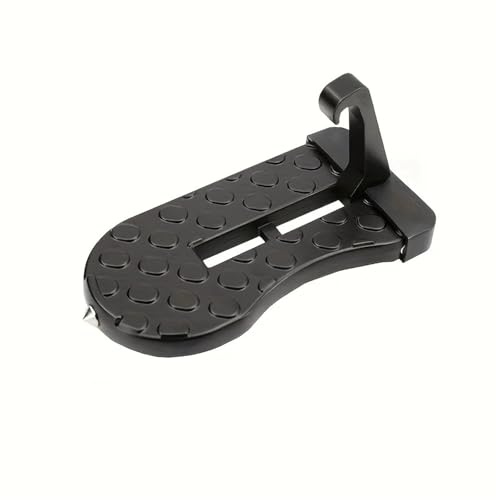 voiture support pied Crochet de marchepied pliable pour porte de voiture, support de toit, multifonction, universel, loquet, pédale, alliage d'aluminium, sécurité pédale pied(Black)