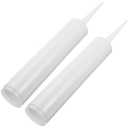 ORFOFE 2 pezzi Tubi di Sigillante Ricaricabili in Plastica per Riempimento Preciso Sigillatura Rapida di Piastrelle e Vetri Resistenti e Facili da Usare per Applicazioni di Sigillante