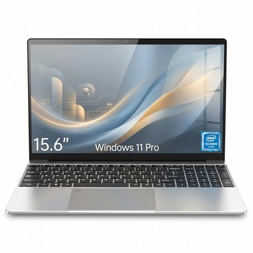 2026 Ordenador Portatil 15.6, Laptop con Win 11 Pro 5205U 8GB RAM 128GB SSD Computadora Portatil, USB 3.0 HDMI, FHD Display, Wi-Fi 5, Huella/Teclado retroiluminado – Portatiles baratos y buenos