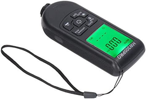 Eujgoov Digitalt Beläggningstjockleksverktyg med ABS, Bärbar Färgmätare för Metallfordon 0-2000 μm Räckvidd Automatisk Avstängning för Tillverkning och Kvalitetskontroll (Svart)