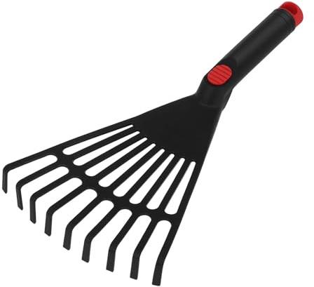 Râteau à Feuilles en Plastique, Outil Manuel de Jardin avec poignée, Compatible for enlever Les parterres Fleurs, râteaux Jardinage, Outils Nettoyage Usage extérieur