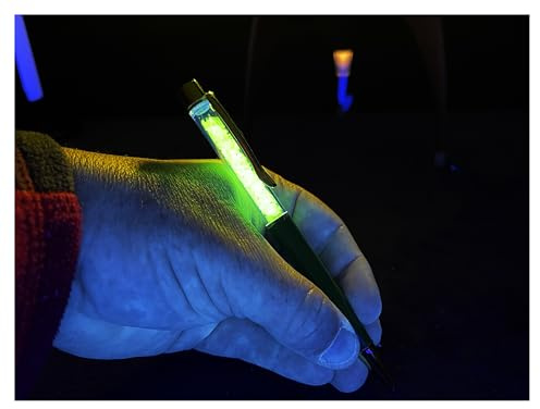 Whamhead Uranium Vaseline Glass Filled Ballpoint Pen UV Reactive Radioactive - Green