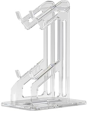 Clear Double Handheld Console Stand with Color Changing Backlight & Not Slip Design for Consoles & Edit Change Holder