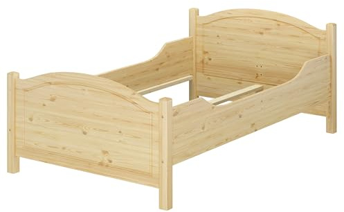 Erst-Holz®Breites Bettgestell Hoch für Senioren 120 x 200 Kiefer