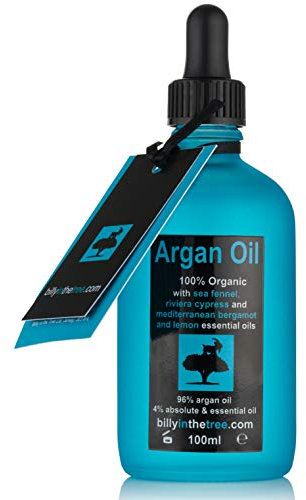 Pure Argan Oil with Sea Fennel, Riviera Cypress, Mediterranean Bergamot and Lemon Essential Oils.100% Organic. 100ml. For Face, Body, Hair.