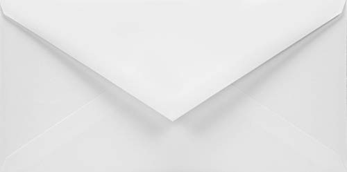 Netuno 50 Umschläge Weiß DIN Lang 11x22 cm elegant und fein | 120g Aster Smooth White · festliche und stilvolle weiße Kuverts für Hochzeit, Einladungen & Grußkarten