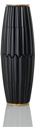 AdHoc MagTwo Magnetische Pfeffer- & Salzmühle, Doppelmühle 2-in-1 Schwarz | Als Doppelmühle oder 2 Gewürzmühlen nutzbar, Keramikmahlwerk, stufenlos verstellbar, Aromaschutzkappen aus Holz