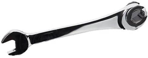 Llave de trinquete de cabeza fija para tubería, 17 mm de doble cabeza larga para llaves de coche y herramientas manuales