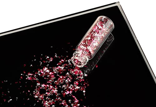 Flitter grob Silber-Pink im Mini-Flacon