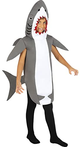 Funidelia | Hai Kostüm für Jungen und Mädchen Tiere, Fische, Meer, Ozean - Kostüme für Kinder & Verkleidung für Partys, Karneval & Halloween - Grau/Silber