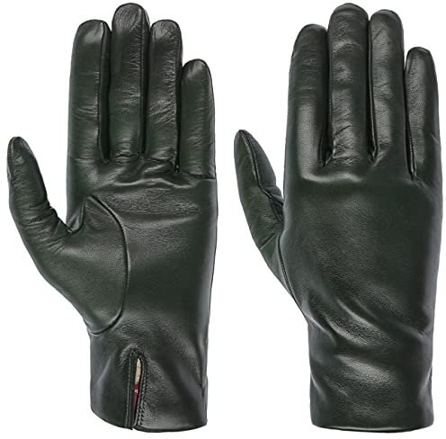 Caridei Classic Fingerhandschuhe Nappaleder Made in Italy Damen Herbst Winter dunkelgrün 8 1/2 HS