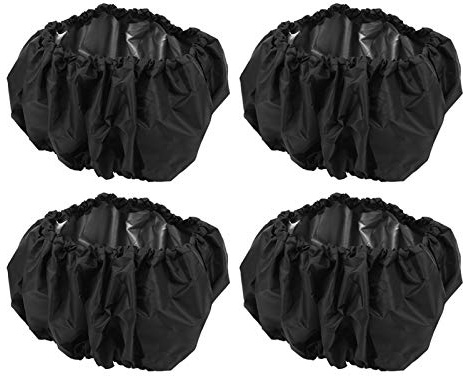 4 Stück/Set Kinderwagen-Rad-Schutzhüllen, Schwarz, Rollstuhl-Reifenschutz für Kinder, Kinderwagen, Jogger, Räder, Schutzabdeckungen(S)