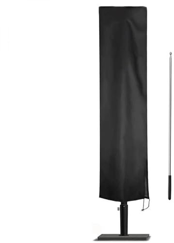 Linxor - Housse de protection imperméable et anti-uv pour parasol - Noir - 3 tailles