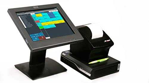 12 BLITZKASSE HANDEL Kassensystem für Supermarkt, Zeitungs-Kiosk, Imbiss usw. TSE-Konform, Touchscreen, Bondrucker, Zeitungsmodul, Kasse