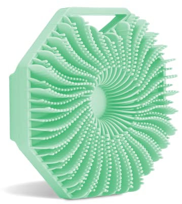 Körperbürste aus Silikon, Badebürste Dusche Duschbürste,Silikon Weichpelz Badebürste, Weiche Borsten und Sanftes Peeling, perfekt für Frauen, Männer (grün)
