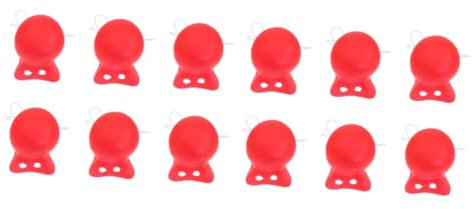 ifundom 12 STK Clownrote Nase Clownsnase Kostümzubehör Lustige Clownsnase Cosplay-Party-Clown-Nase Karneval Clownnasen Nase des Zirkusclowns Clown-Schuhe Abschlussball Kind Vinyl-Material