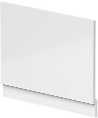 Balterley Bath End Panel 700mm, MDF End Bath Panels White with Plinth, Straight Bathroom Panels for Bathtub, Water Resistant Panel Covering for Bathroom Baths and Soaking Tubs (White)