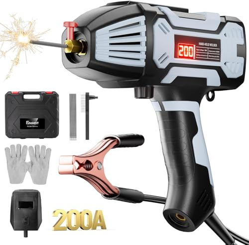 Faiuot Welding Machine Handheld 220V: 20-200A Portable ARC Welder with 6 Adjustable Current Settings, Electric Hand Held Welder Machine IGBT Inverter for 3/32-1/8 Rods for Home DIY & Repair (2)