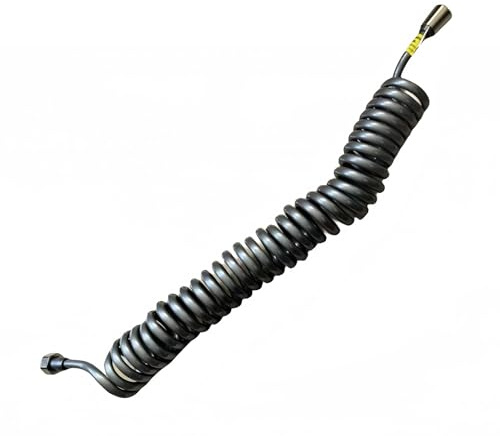 1/2 Inch Interface Spring Flexible Shower Hose, 304 Stainless Steel Interface Nut, 5m PU Telescopic Shower Hose for Water Plumbing Toilet Bidet Sprayer Gun Bathroom