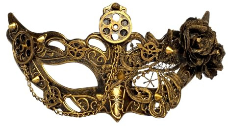 Boland - Steampunk Maske Steamflower | Gesichtsmaske für Retro Kostüm, Karneval, Cosplay und Mottoparty