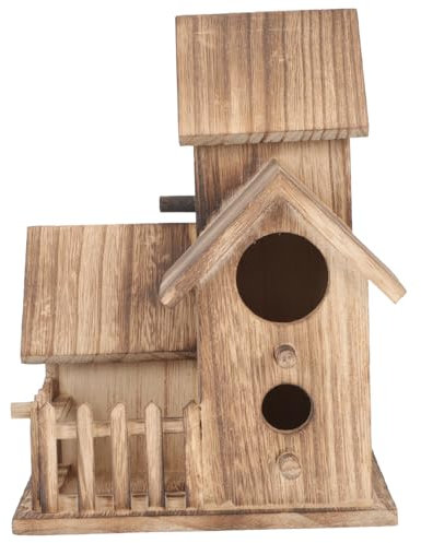 CIYODO Vogelhäuschen Nisthaus Aus Holz Für Sittiche Und Kleine Vögel Wetterfestes Sicheres Nistnest Für Garten Und Outdoor Warmes Vogelnest Ohne Tür