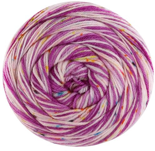 LANA GROSSA Meilenweit 100 Spots | Sockenklassiker, bedruckt und waschmaschinenfest | Handstrickgarn aus 80% Schurwolle (Merino) & 20% Polyamid | 100g Wolle zum Stricken & Häkeln | 400m Garn FB7042