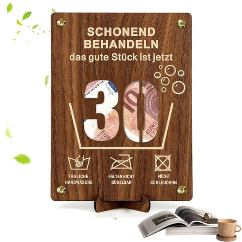 Geldgeschenke Geburtstag, Geldgeschenk Verpackung Holz, Geldgeschenk 30 Geburtstag Frauen Männer, Lustige 30. Geburtstag Geldgeschenke Holz, 30 Geburtstag Geschenk Geldgeschenke, Witzige Geschenk