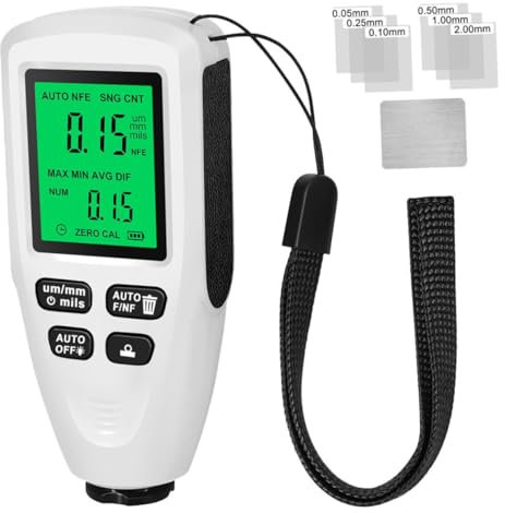 HAWILLOSCH Digital Coating Thickness Gauge for Car Paint Thickness Tester Backlight Portable Paint Tester for Automotive Coating Measurement