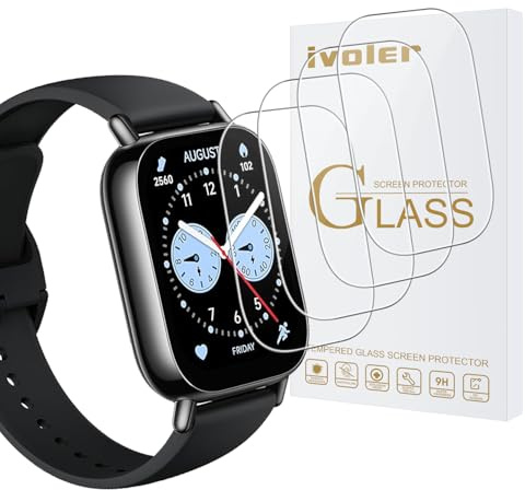 ivoler 4 Piezas Protector de Pantalla para Xiaomi Redmi Watch 5 Lite (No para Redmi Watch 5), Cristal Vidrio Templado Anti-Arañazos, Dureza 9H, Antihuellas, HD Transparente, Sin Burbujas
