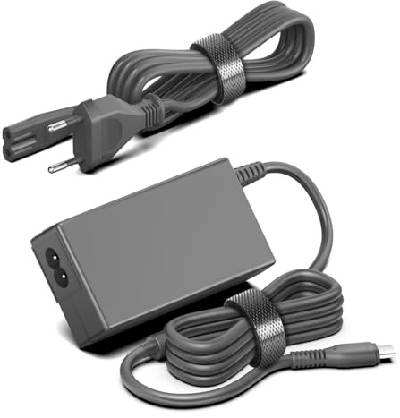 HKY 65W Caricatore USB C PD Fast Charger per HP Chromebook X360 EliteBook Folio G1 Probook 640 G4 G5 Spettro X2,DELL Pro 14 16 Plus,Samsung Galaxy Book,DJI Avata, MacBook Neo A3404 Type C Alimentatore