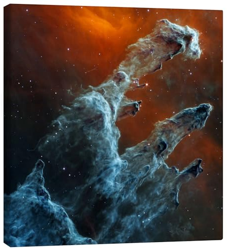 Pillars of Creation, James Webb Space Telescope, 2022 Canvastavla av NASA 50 x 50 cm Tavlor Väggdekoration