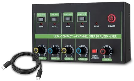 MTLAVISHY MEJORADOR DE AUDIO DE AUDIO CUATRO AUDIO RIDE ALTO Precisión para mezclar múltiples fuentes de audio ideales para músicos podcasters y, en el modo, use con el modo de
