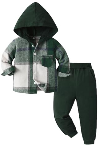 Felpa da ragazza con cappuccio pantaloni della tuta Set 2 pezzi felpa grafica comoda autunno bambini tuta plaid attivo felpa con cappuccio pantaloni della tuta Set casual manica lunga sport viaggio